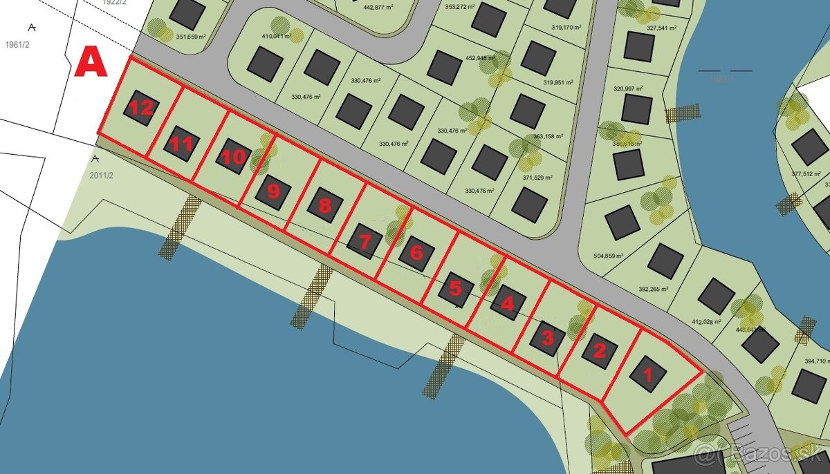 JEDINEČNÁ PONUKA Rekreačné pozemky Šaštín-Stráže, jazero GA - 5