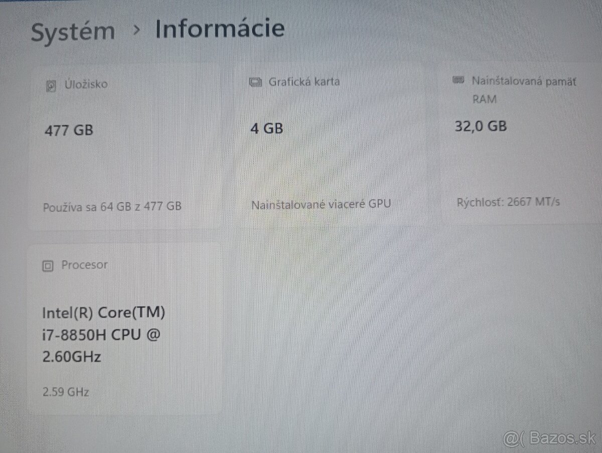 Dell Precision 7530 , Intel® Core™i7 , 32gb ram , 500gb ssd - 5