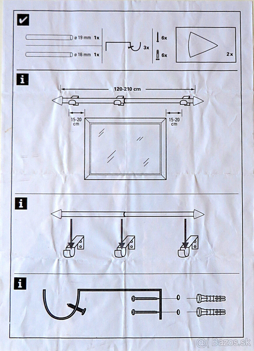 Záclonové teleskopické tyče ZYLINDER - 5