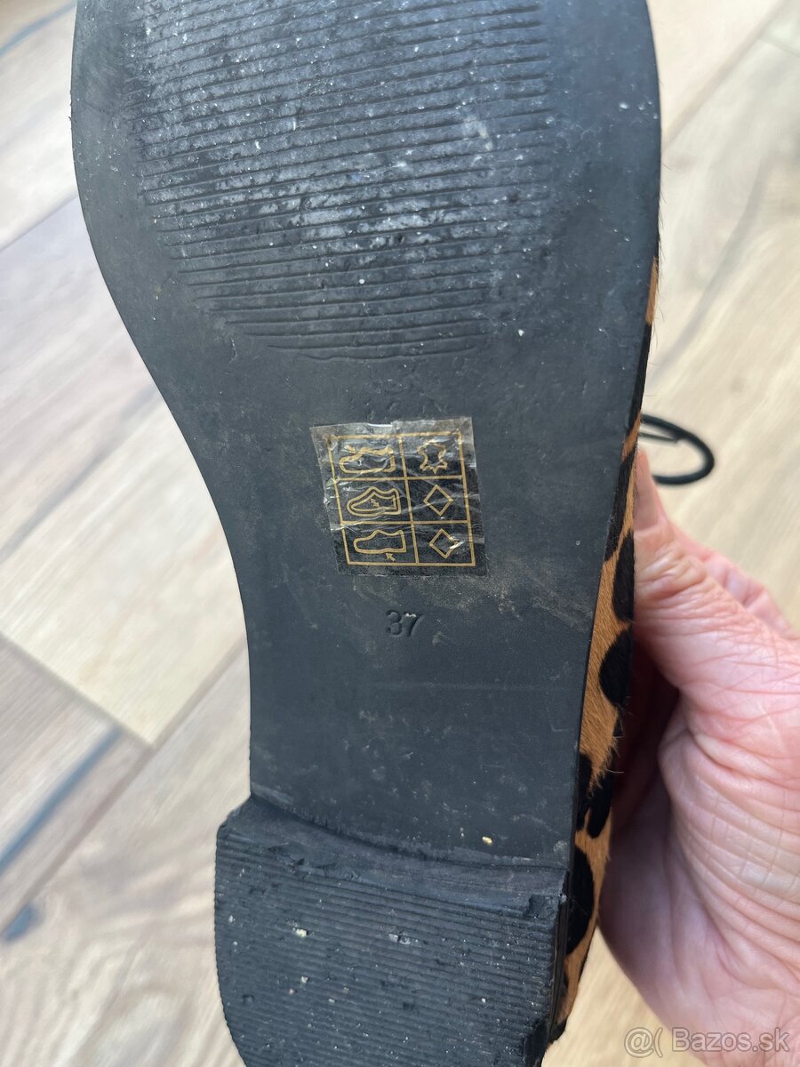 Kožené poltopánky/ Mokasiny - 5