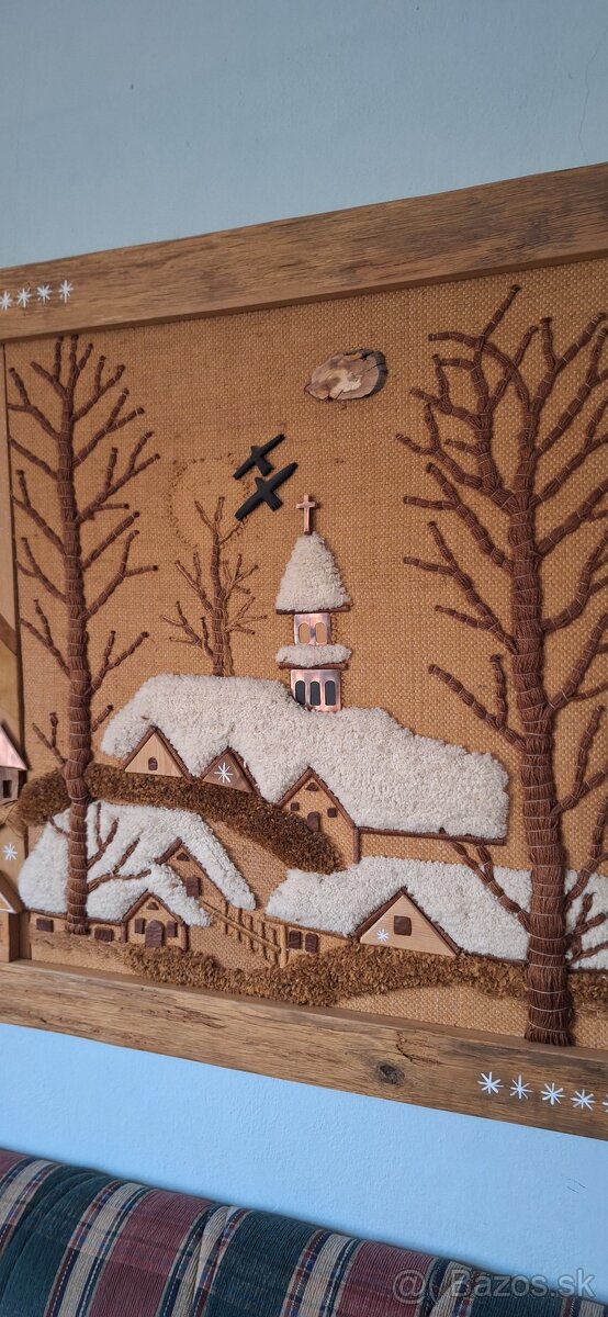 Obraz zimná dedina 3D - 5