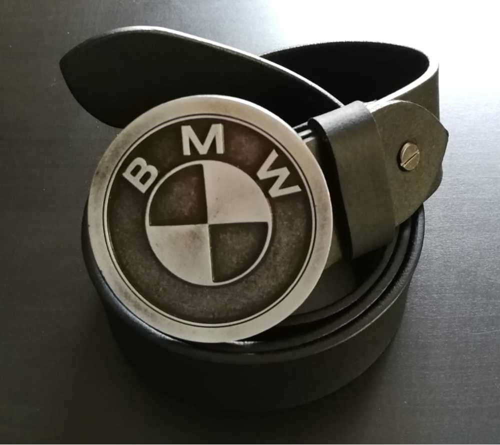 Luxusní kožený opasek s přezkou JAWA - nový, nepoužitý - 5