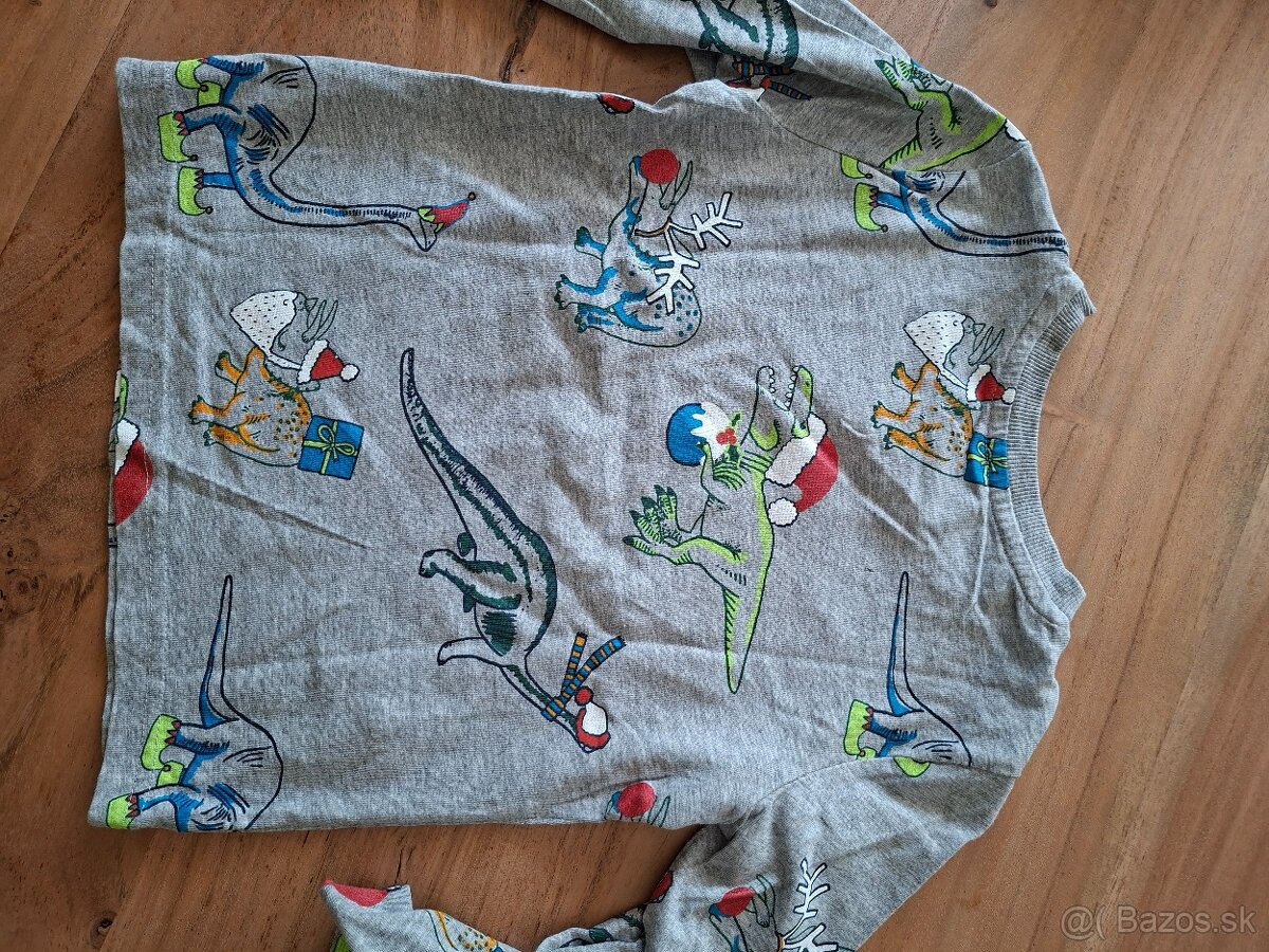 Šedé tričko s dinami 98 - 5