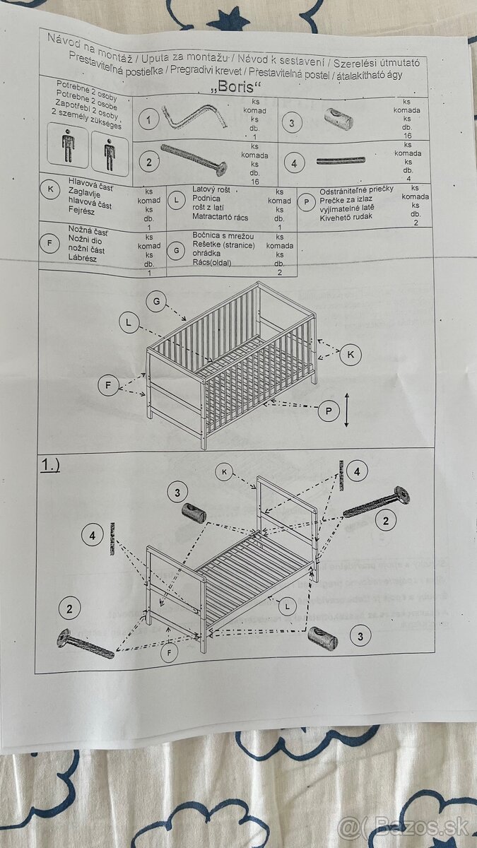 Detská postieľka od 0-3rokov - 5