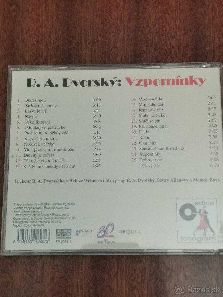 set CD R.A. Dvorský Vzpomínky - 5