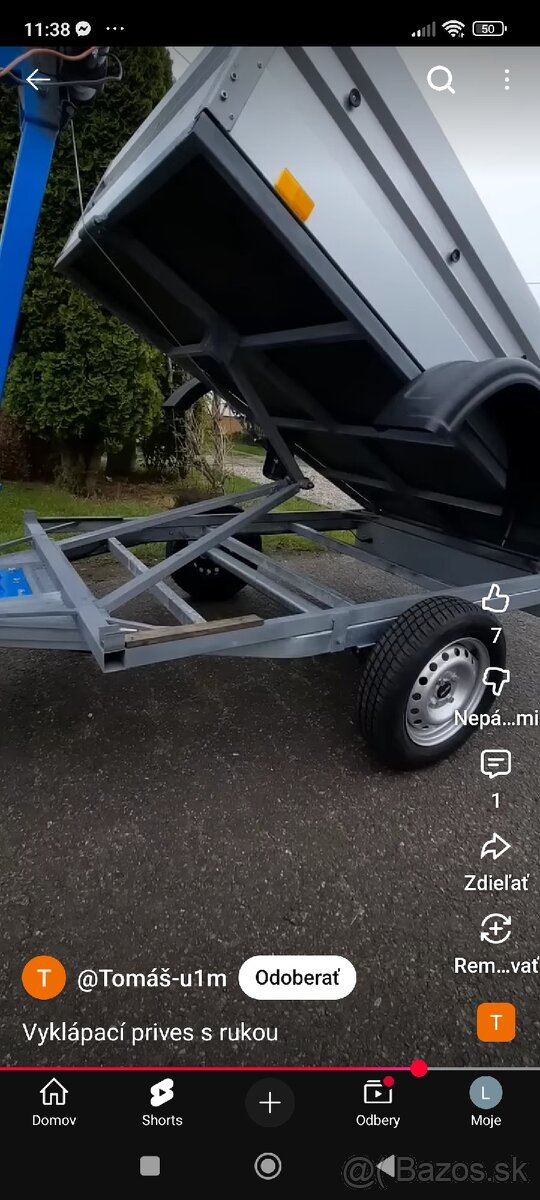 Prívesný vozík,vyklápací príves - 5