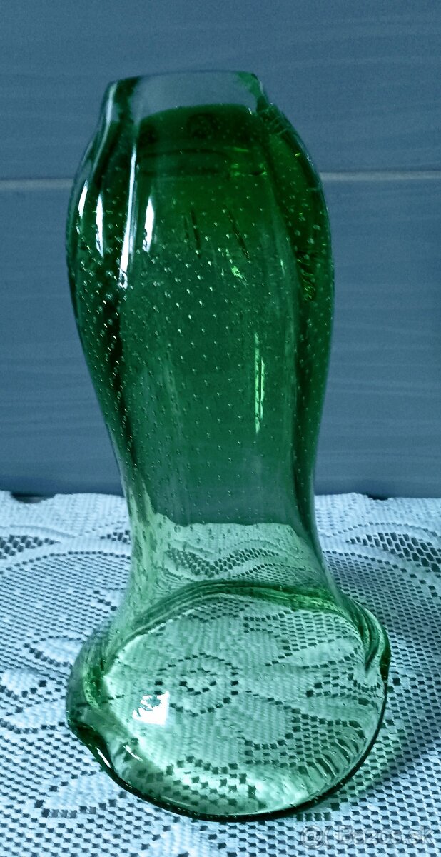 Hutné sklo - váza, misa , popolník - 5