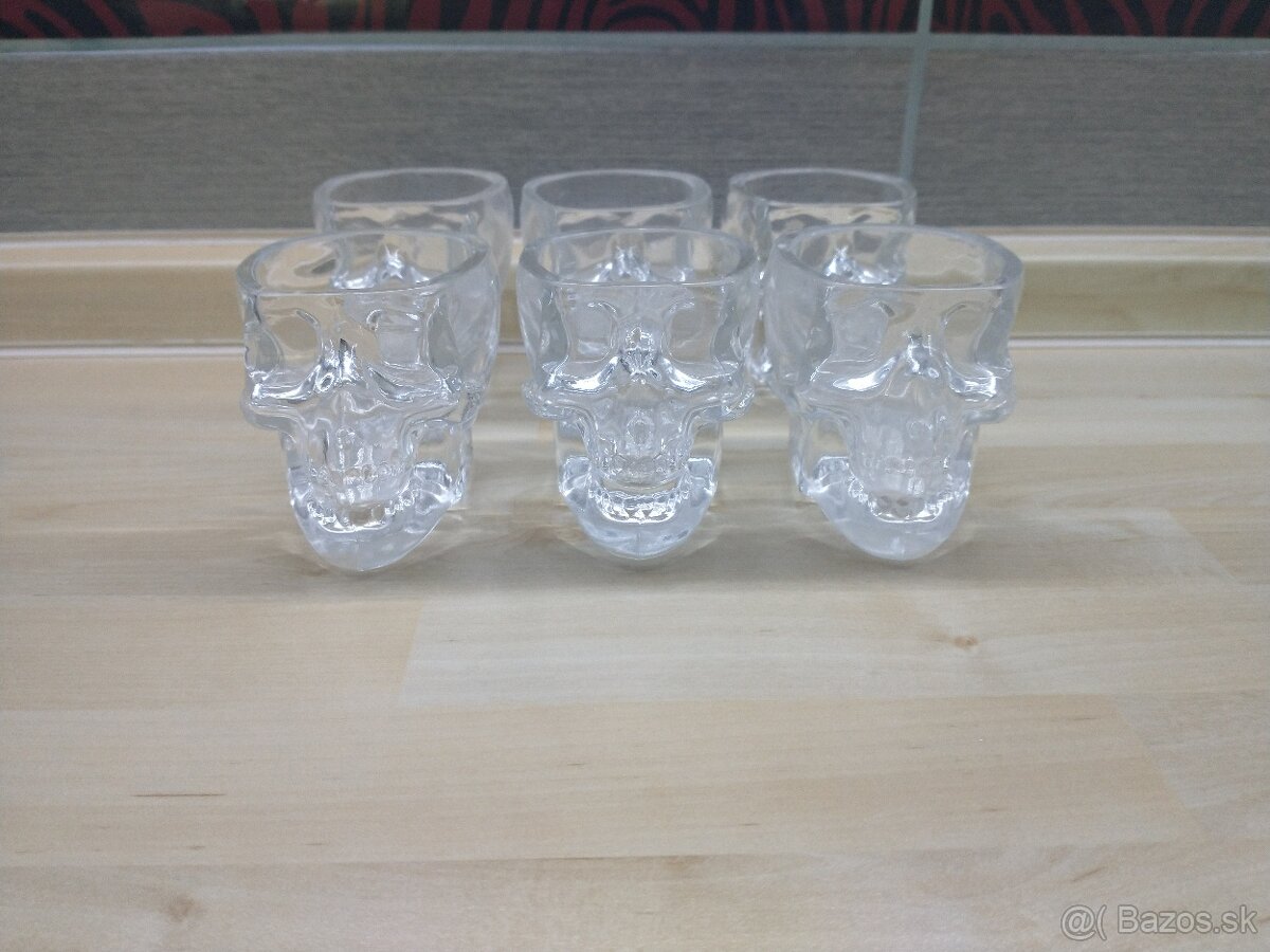 poháre 300ml, štamperlíky - 5