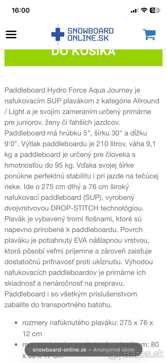 Paddleboard Hydro Force Aqua - 5