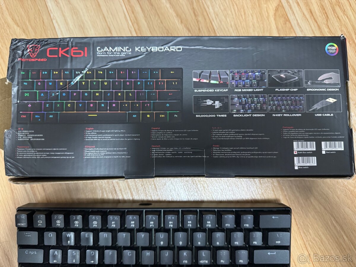 Herná klávesnica motospeed ck61 - 5
