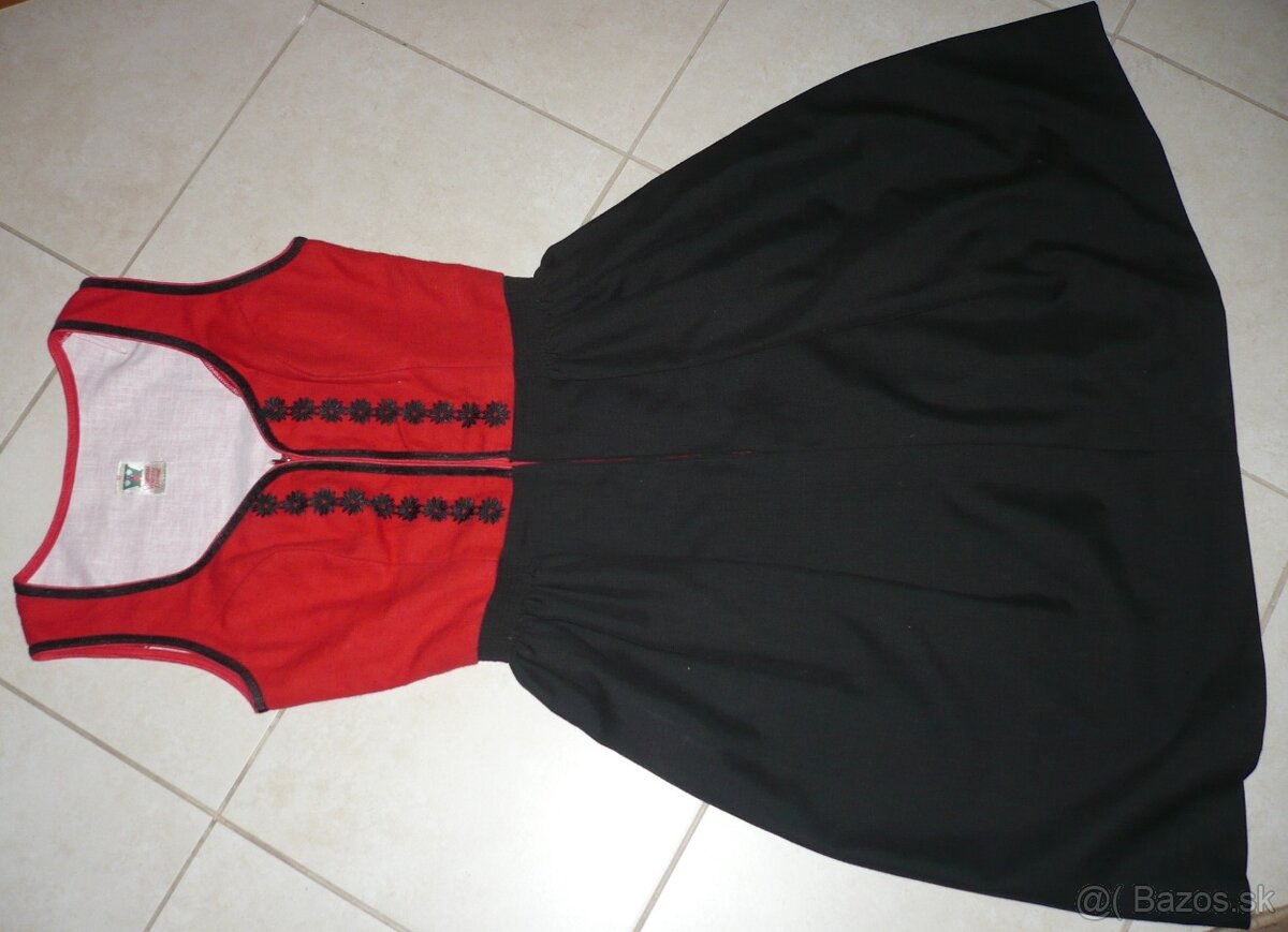 Kroj Dirndl Tirol 42 modrotlač - klobúk fašiangy - kabát - 5