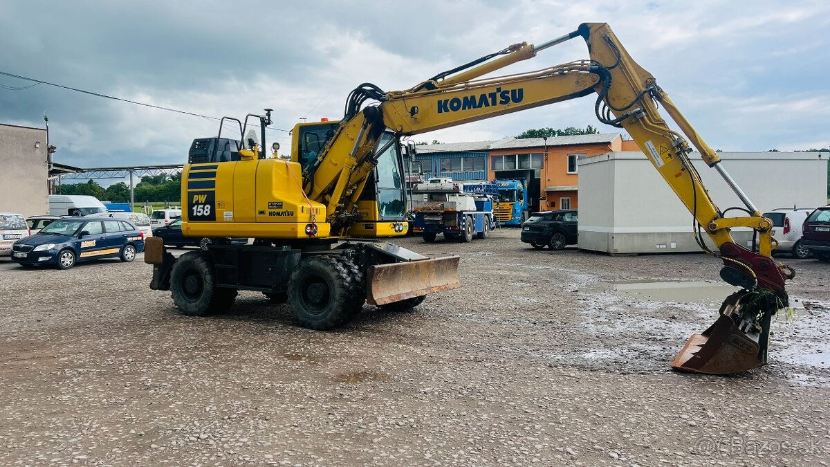 Kolové rýpadlo Komastu PW 158 - 2631 mth TOP STAV - 5