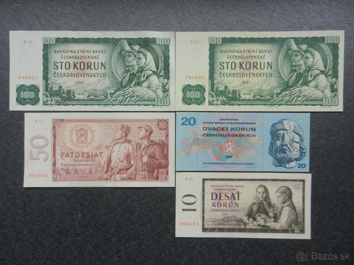 Československé UNC bankovky a iné - 5
