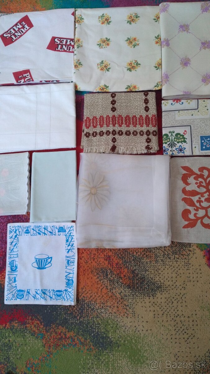 Predám obrusy,uteráky, utierky,látky, návlek na vankúš - 5