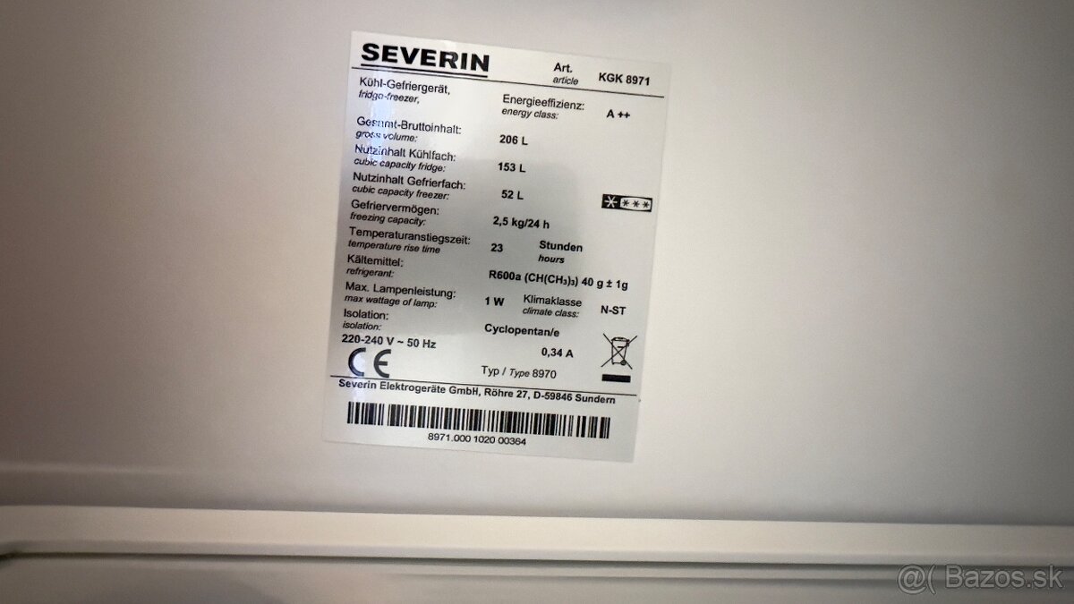 Predam chladnicku Severin - 5