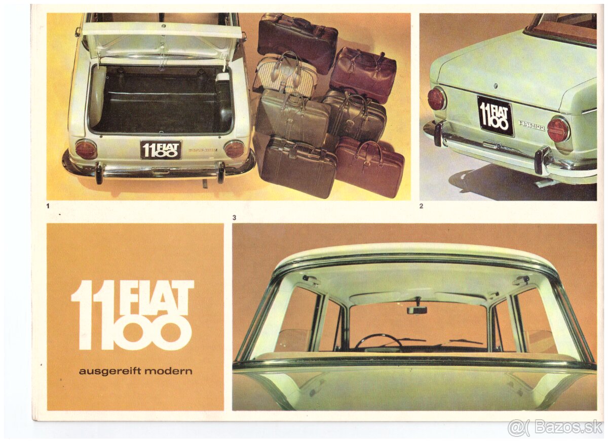 prospekty FIAT: 1100, 500L, 850 SPORT SPIDER, 850 - 5