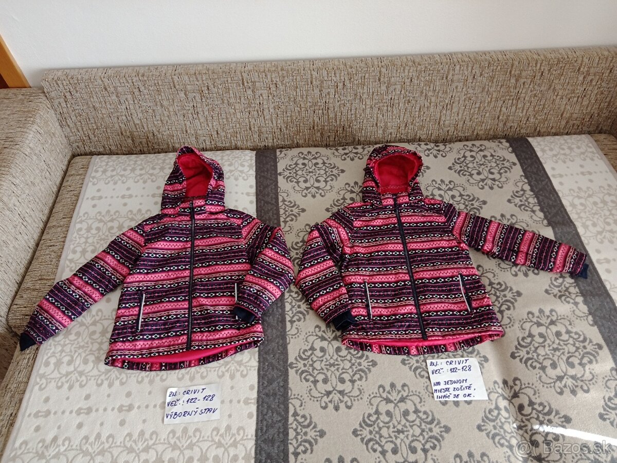 Sofshellove a zimné oblec. pre dvojičky dievčatká/,jednotliv - 5