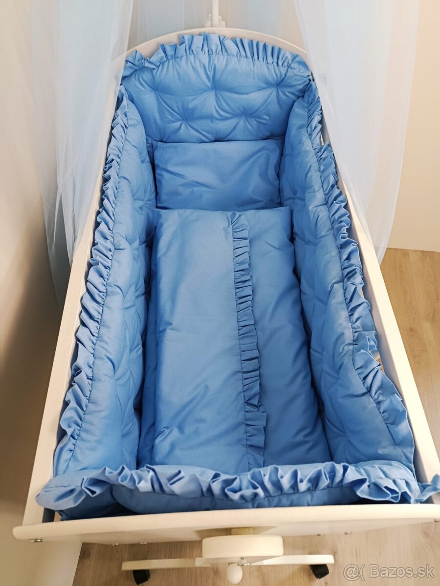 Detská kolíska + komplet výbava + baldachýn POM - 5