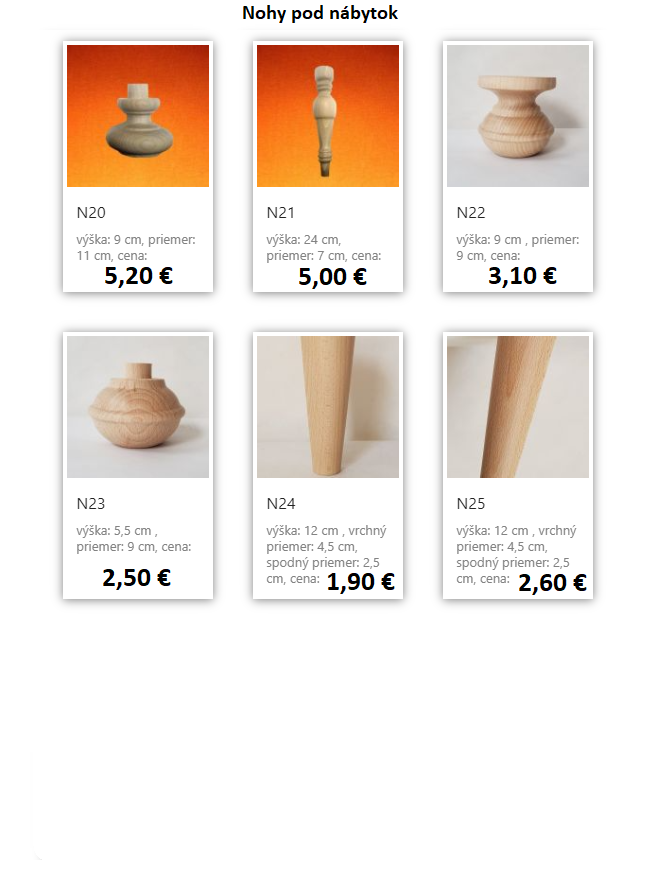 Drevene nožičky pod nábytok - 5