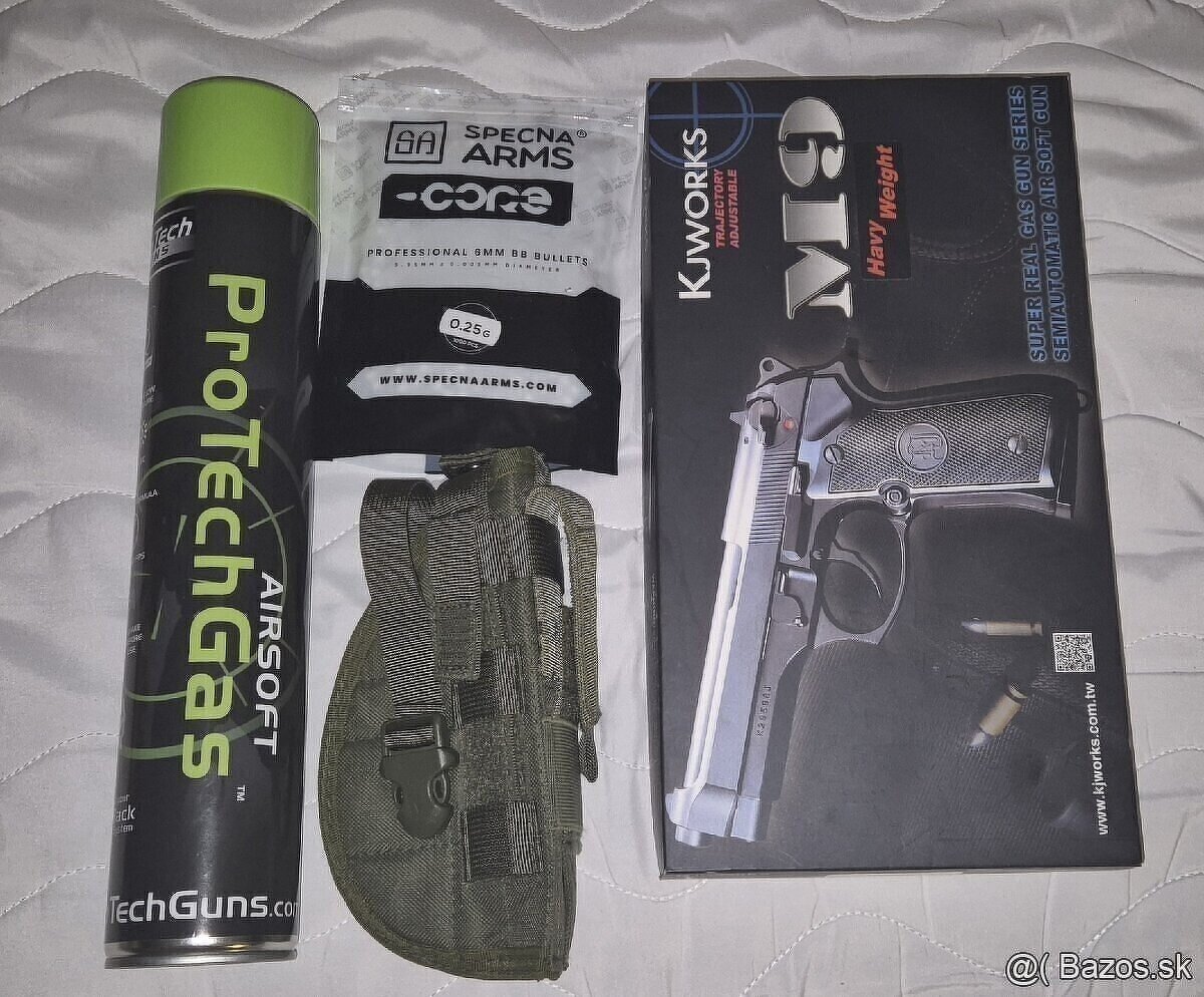 Airsoftová pištoľ M9 HW, plyn BlowBack - nová 3x použitá - 5