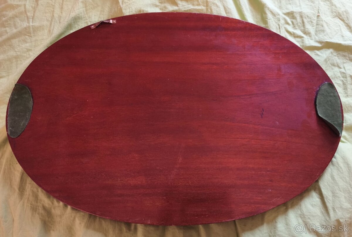 Elegantný anglický podnos s intarziou - 5