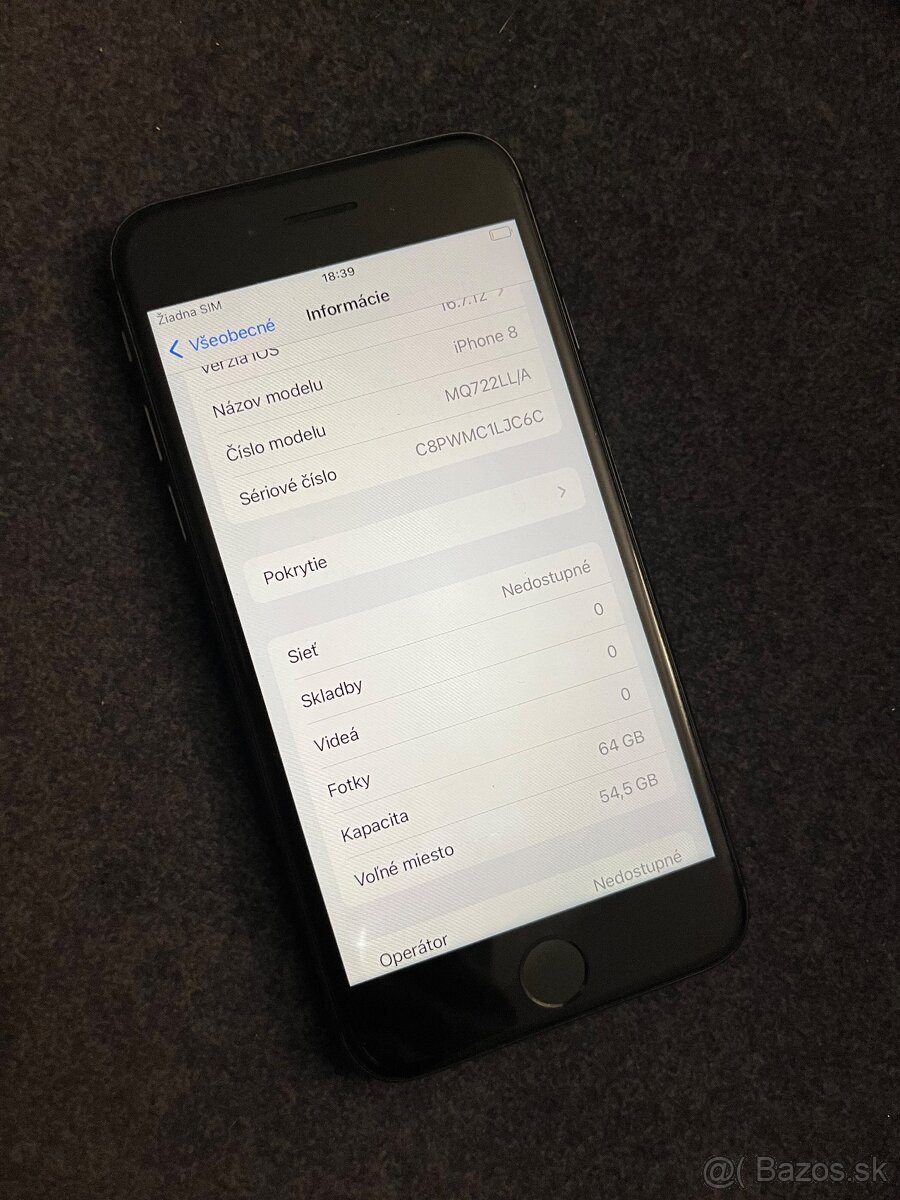 iPhone 8 64GB black - 100% batéria - 5