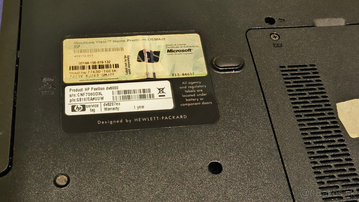 HP Pavilion dv6000 - 5
