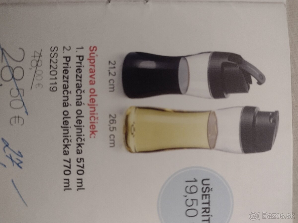 Tupperware misky, nádoby na vodu, olejničky, poháre - 5