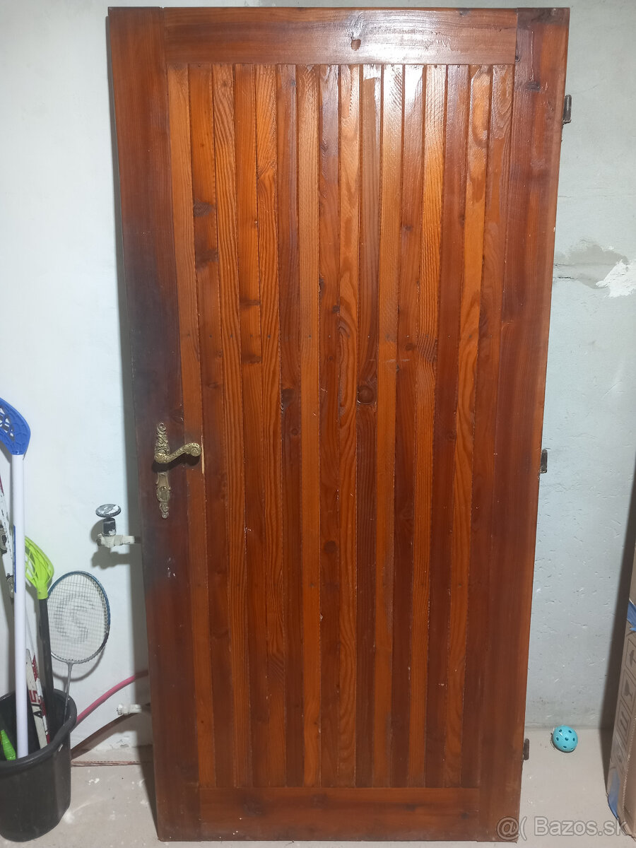 Predám drevené vchodové dvere "90" - 5