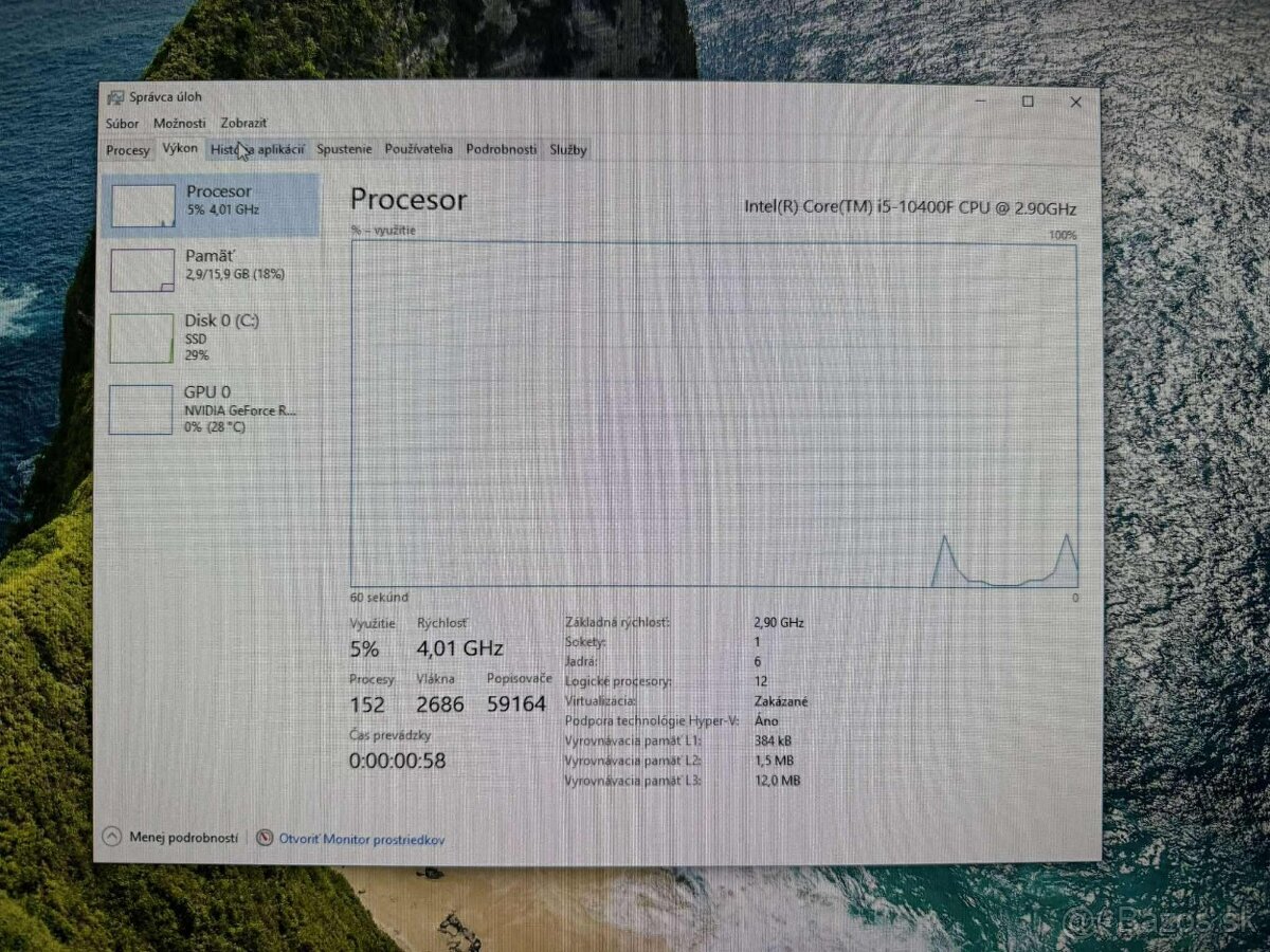 Herné PCčko Intel i5-10400F/ RTX 3050/ 16GB/ 500gb NvMe - 5