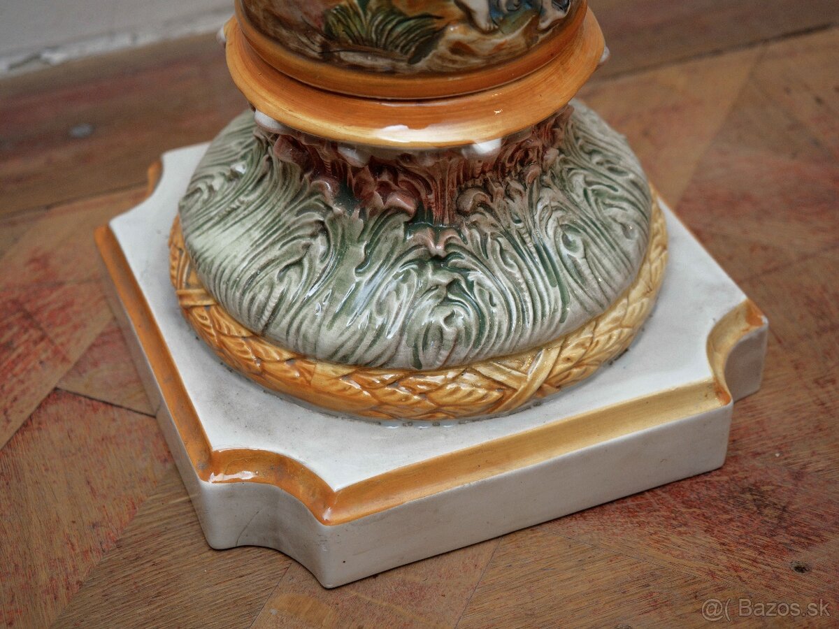 Porcelánový stĺp / podstavec, Capodimonte, Taliansko - 5