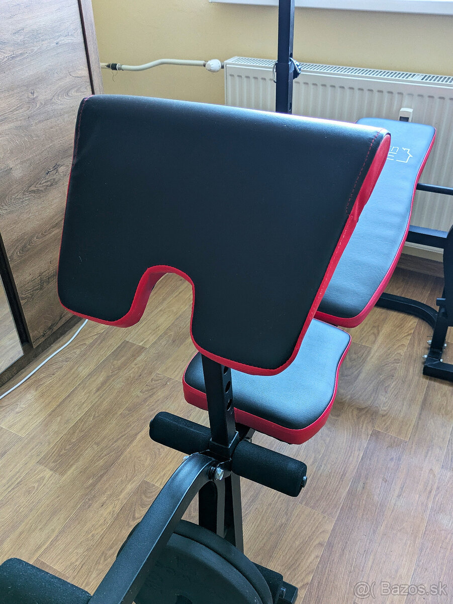 Multifunkčná, nastaviteľná lavica ModernHOME, tyče a kotúče - 5