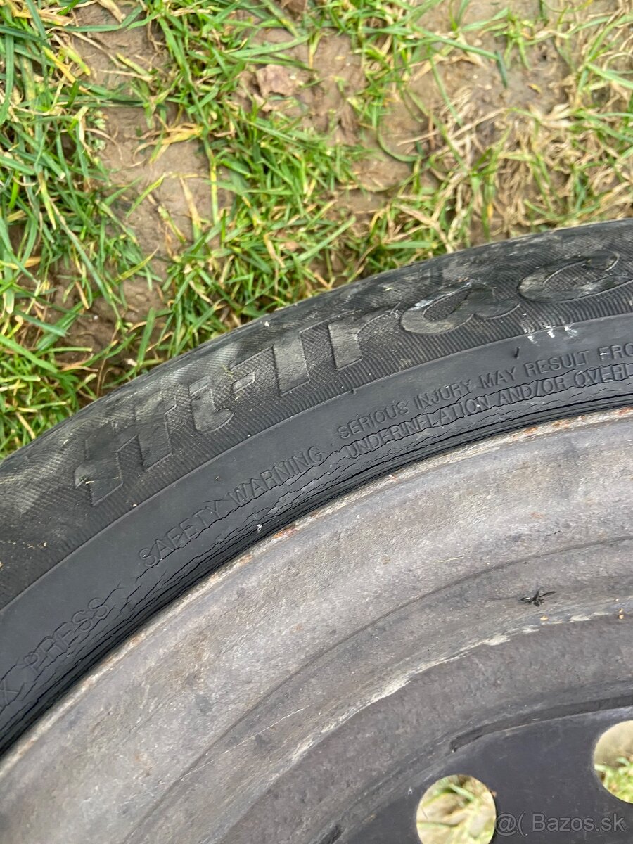 Plechove disky 4x108 r15 + pneu - 5