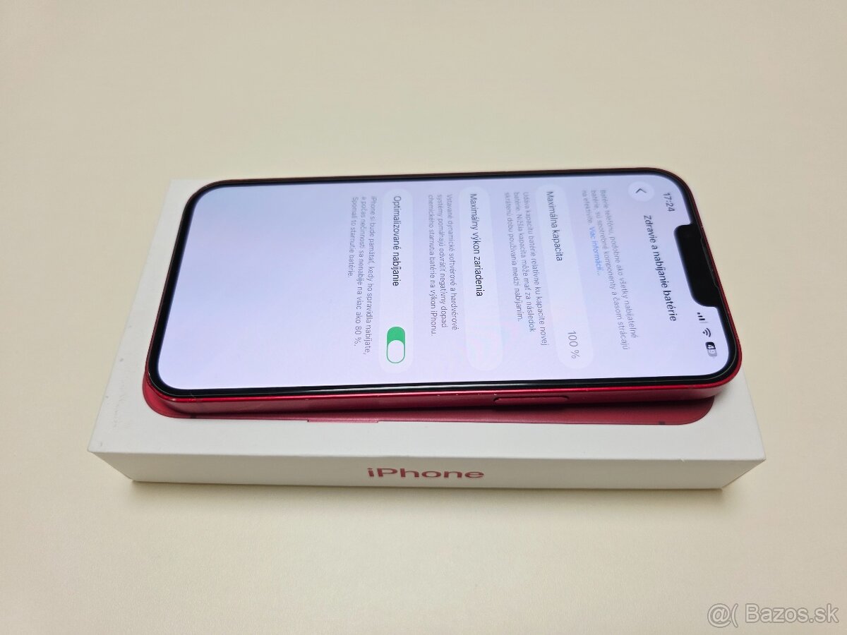 APPLE IPHONE 13 128GB RED,BATERKA 100% - 5