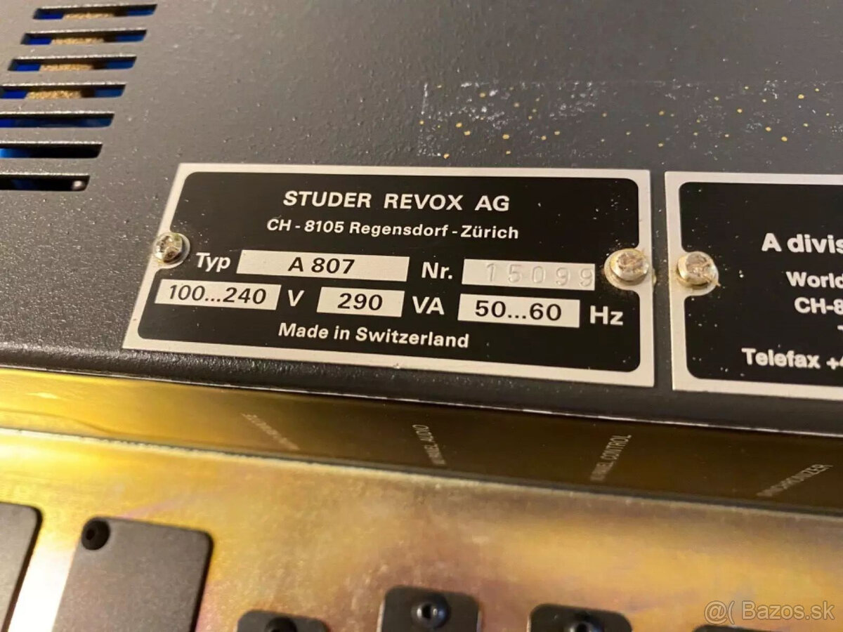 Kazetový magnetofón STUDER A807 - 5