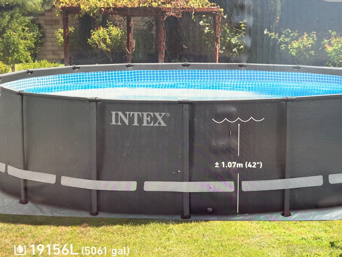 Predám bazén Intex 4,88 m + schodíky - 5