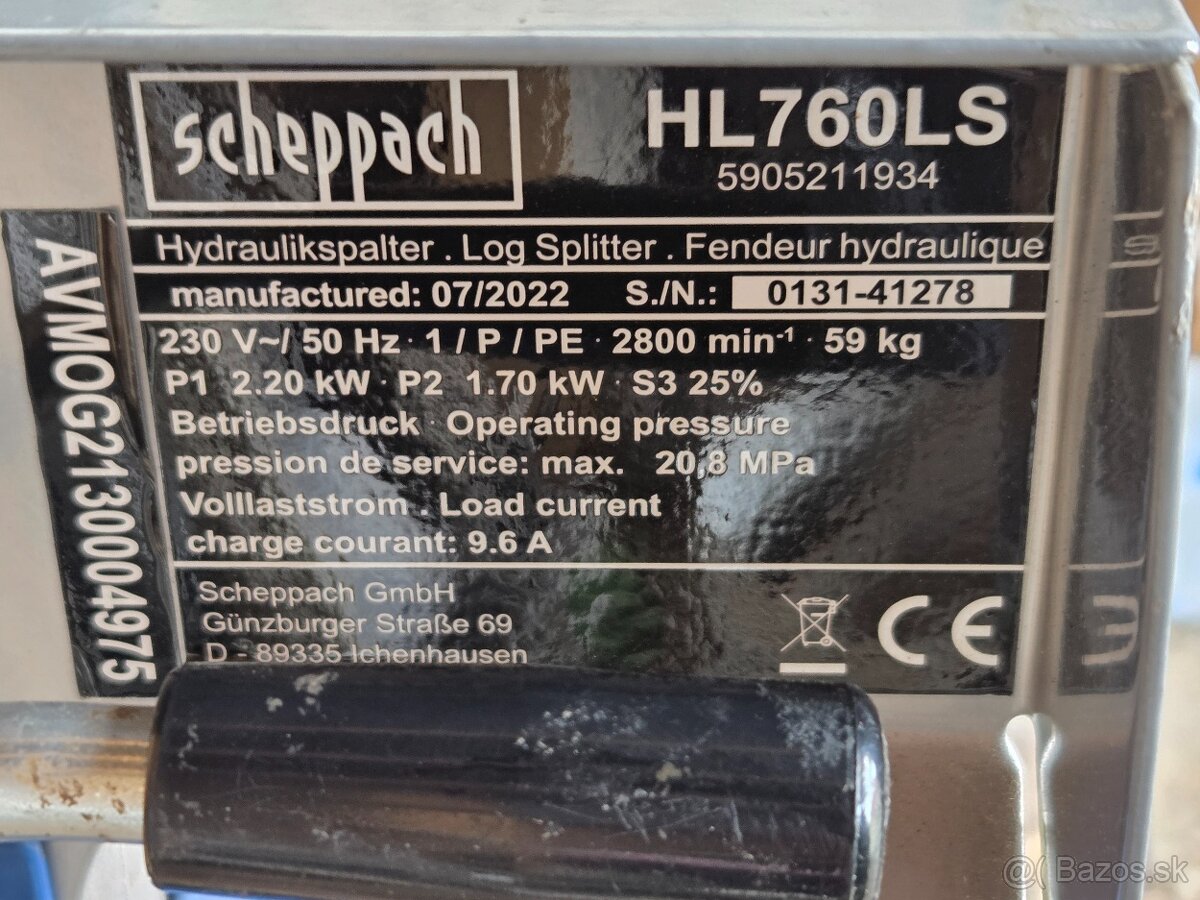 Stiepacka scheppach HL760LS na drevo - 5