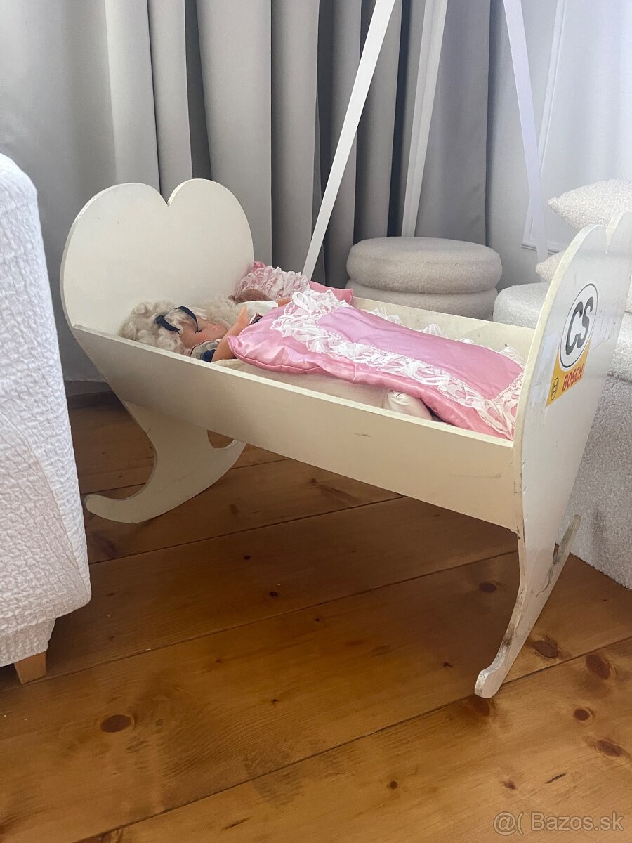Retro kolíska + 2 bábiky - 5