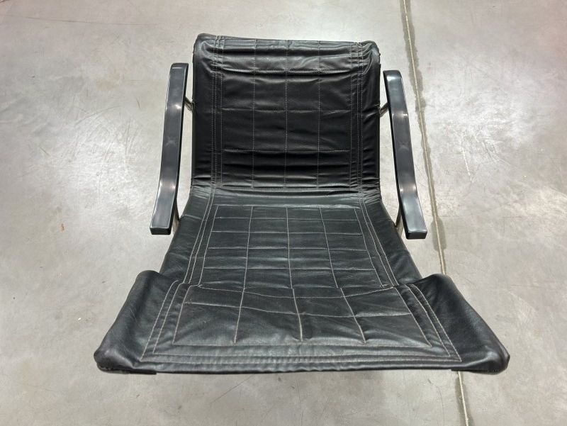 Japonské kožené skladacie hojdacie kreslo - 5