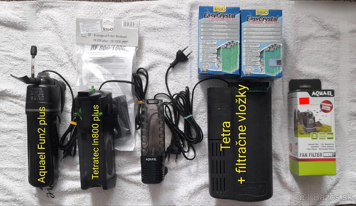 Filtre do akvária 5ks + dekorácie - 5