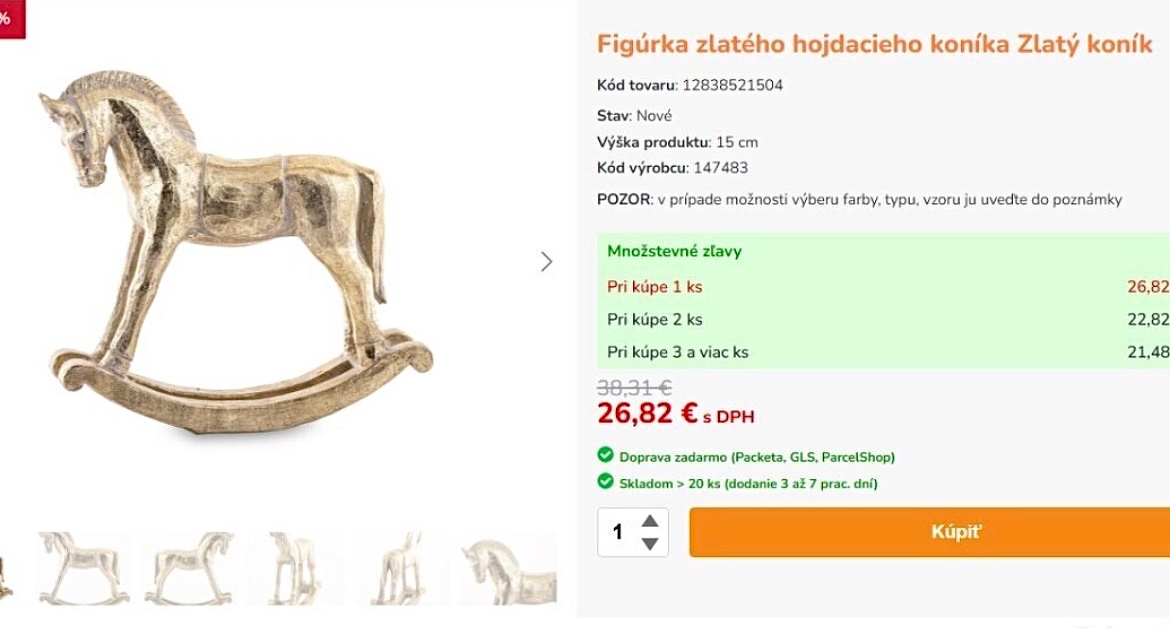 vianoce - hupaci konik 20x20cm - 5