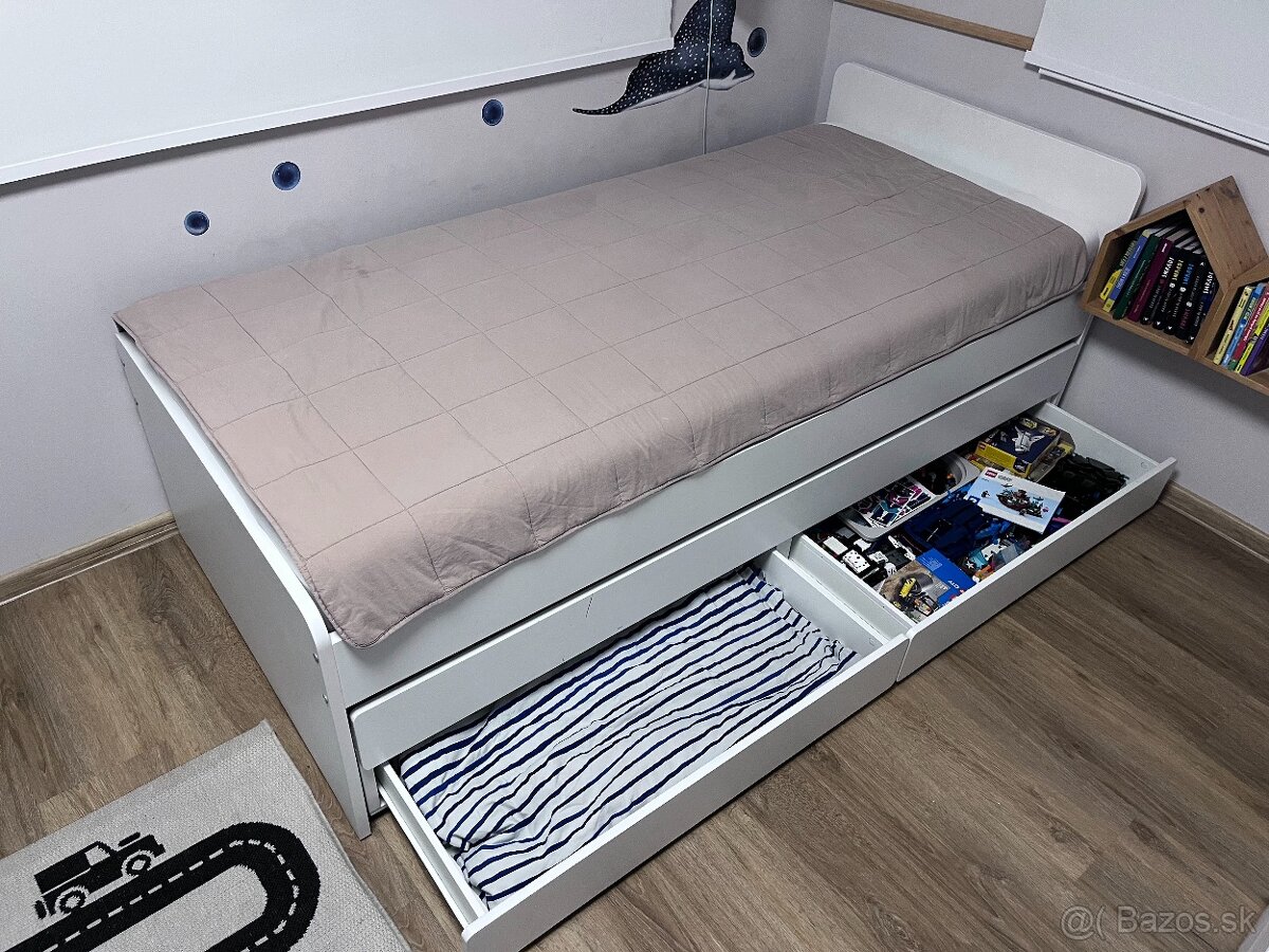 2 x IKEA SLÄKT – rozkladacia posteľ s úložným priestorom - 5