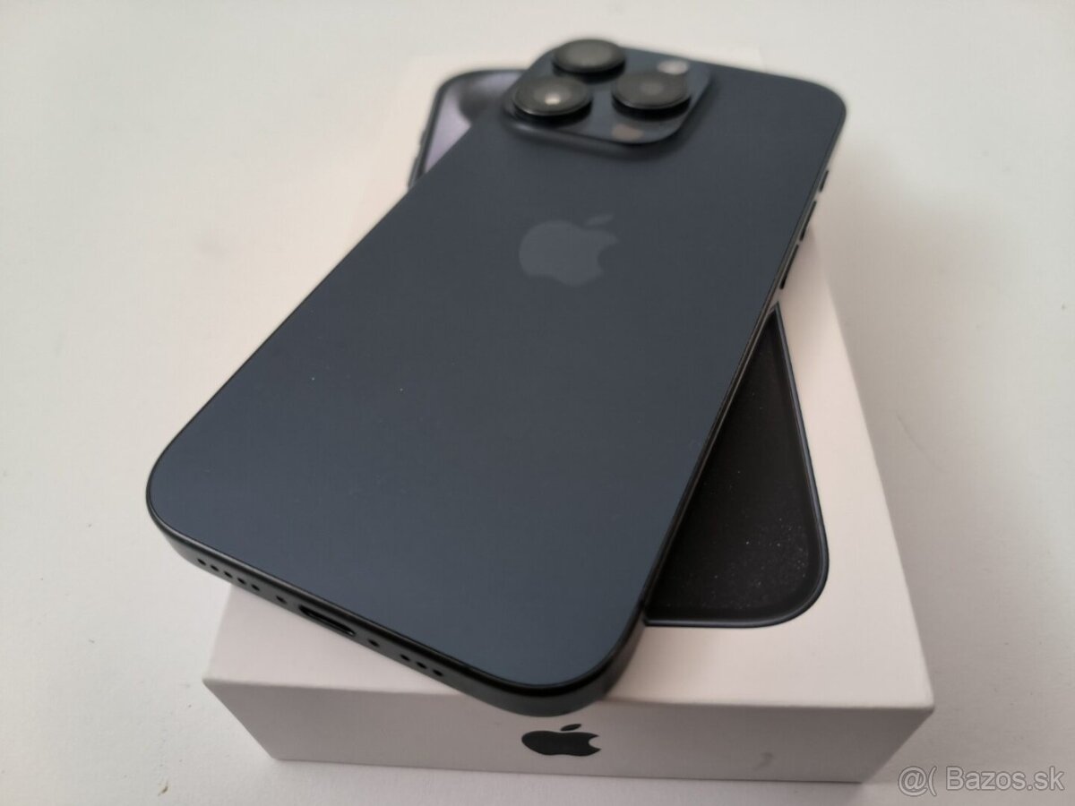 apple iphone 15 PRO 128gb Blue 100% Batéria - 5