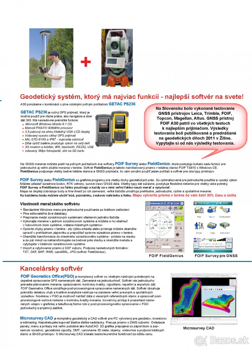 GPS pristroj FOIF A30 s Trimble GNSS doskou BD970 - 5