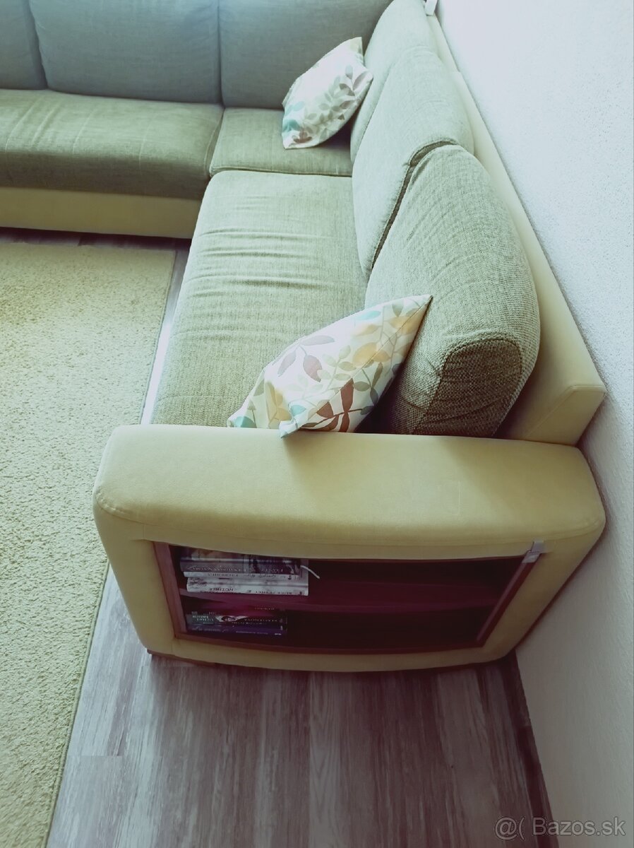 Predám rohový sedacia súprava, rohový gauč. - 5