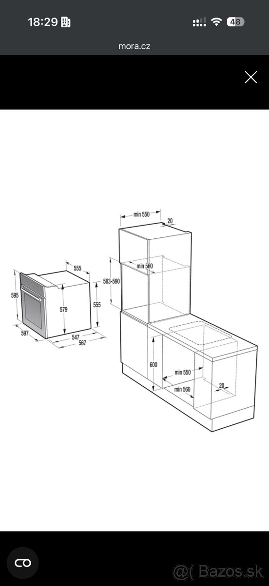 Vstavaná elektrická Rúra MORA - VT 538 BX - 5