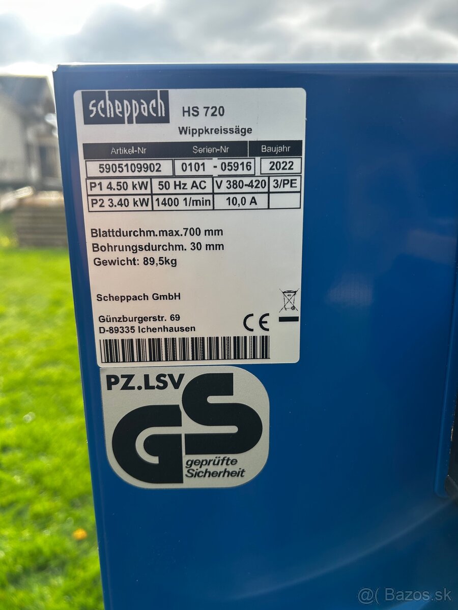 Cirkulárka SCHEPPACH HS 720 (400V) - 5