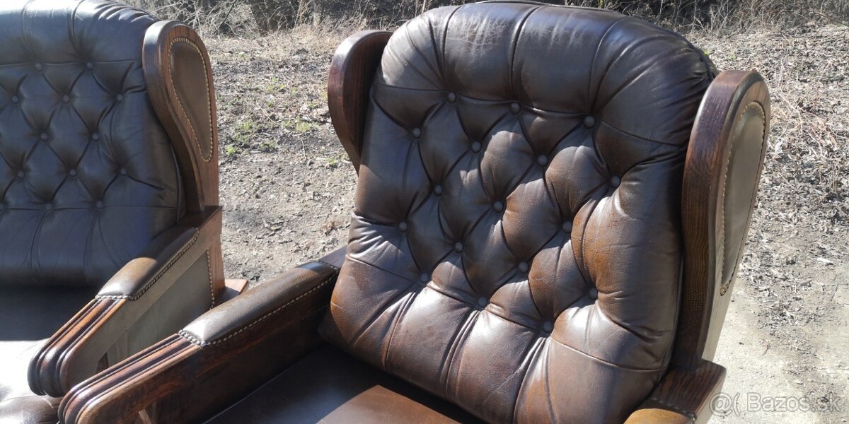 Kožená sedacia súprava 3+1+1 - 5