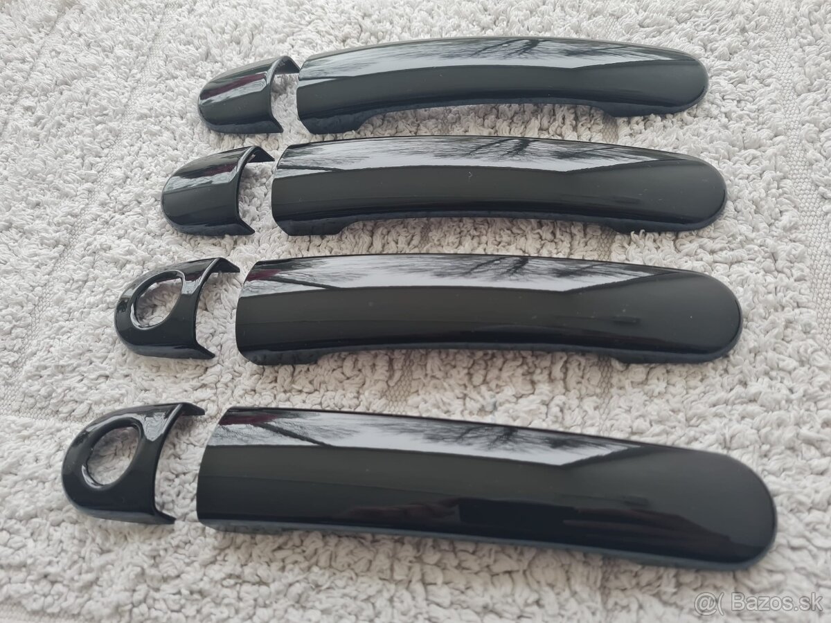 ČIERNE a KARBONOVE kľučky krytky klučiek dveri - 5