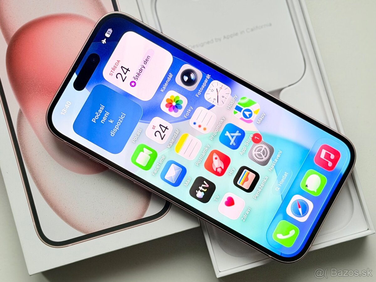 iPhone 15 Pink BATERIE 100% TOP - 5